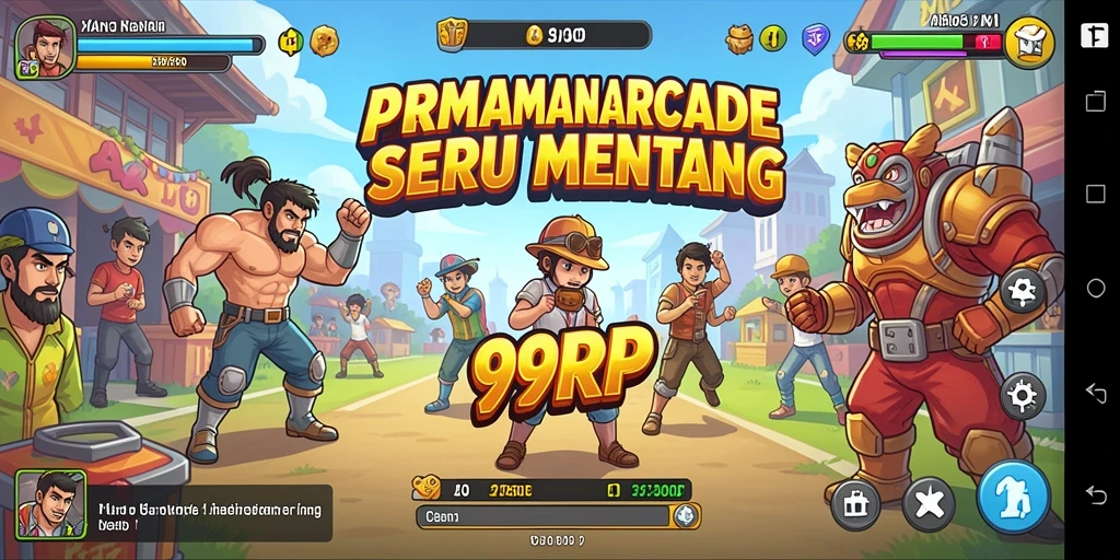 Screenshot gameplay 99RP menampilkan aksi seru dalam permainan Arcade.