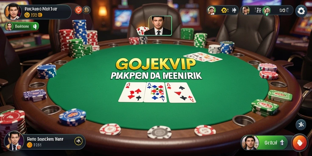 Tampilan grafis mendebarkan dari permainan Poker GOJEKVIP.