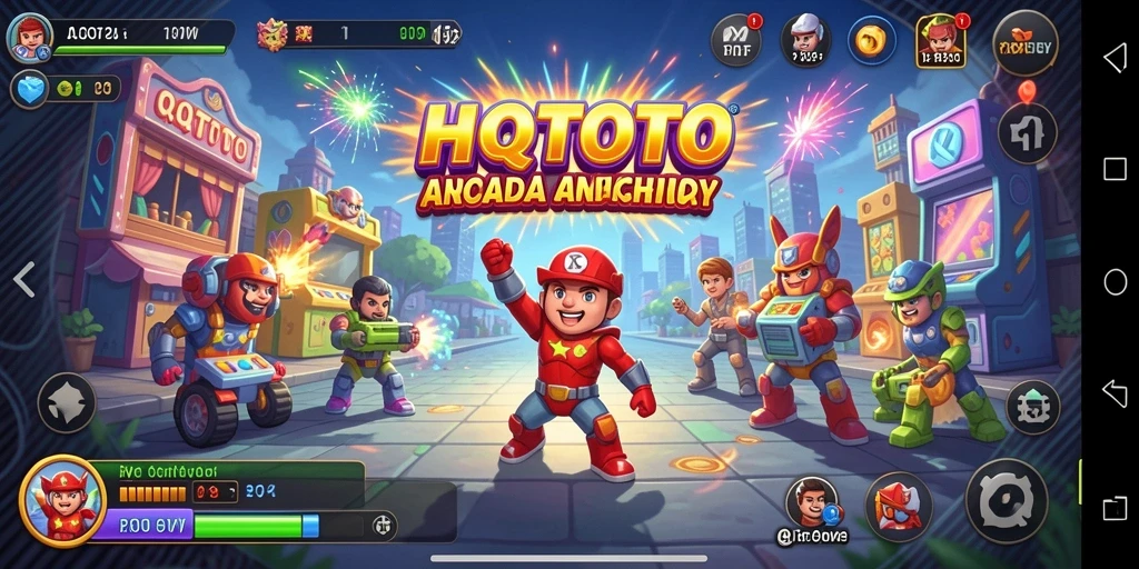 Tampilan menarik gameplay HQTOTO yang penuh warna.