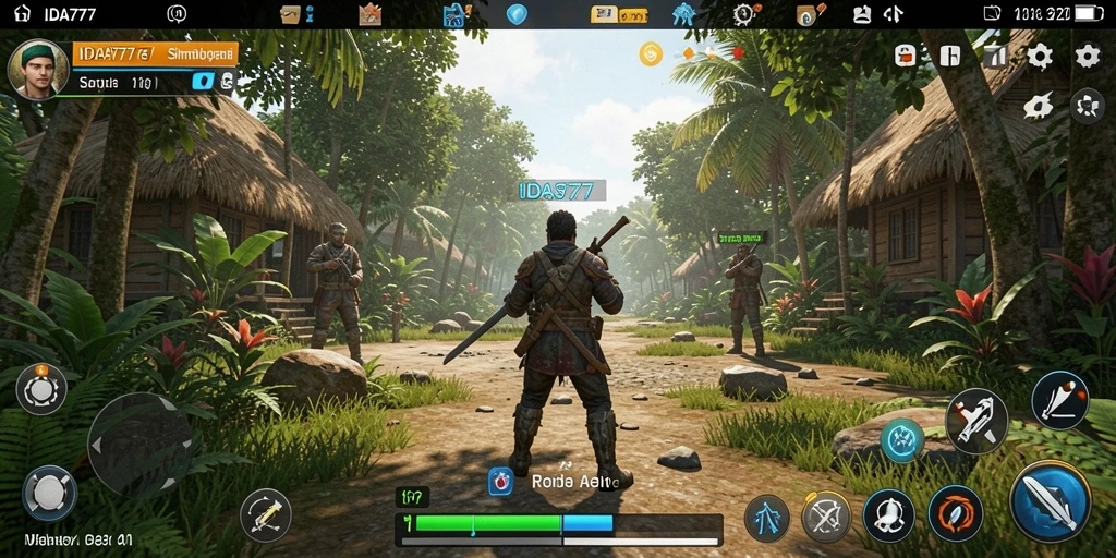 Screenshot menampilkan gameplay menarik dari IDA777 dengan karakter yang berinteraksi.