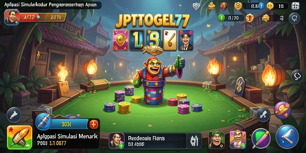 Screenshot menunjukkan gameplay simulasi yang menarik di JPTOGEL77.