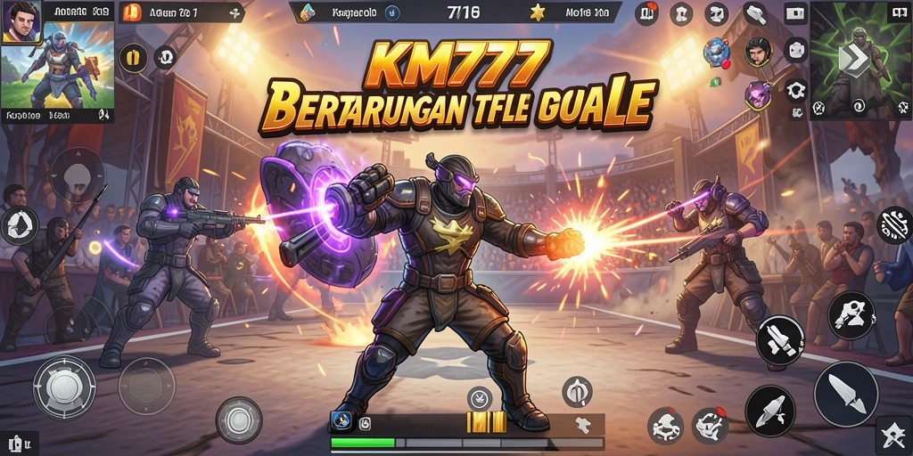 Gameplay seru dan menyenangkan dari KM777 di arena Battle Royale.