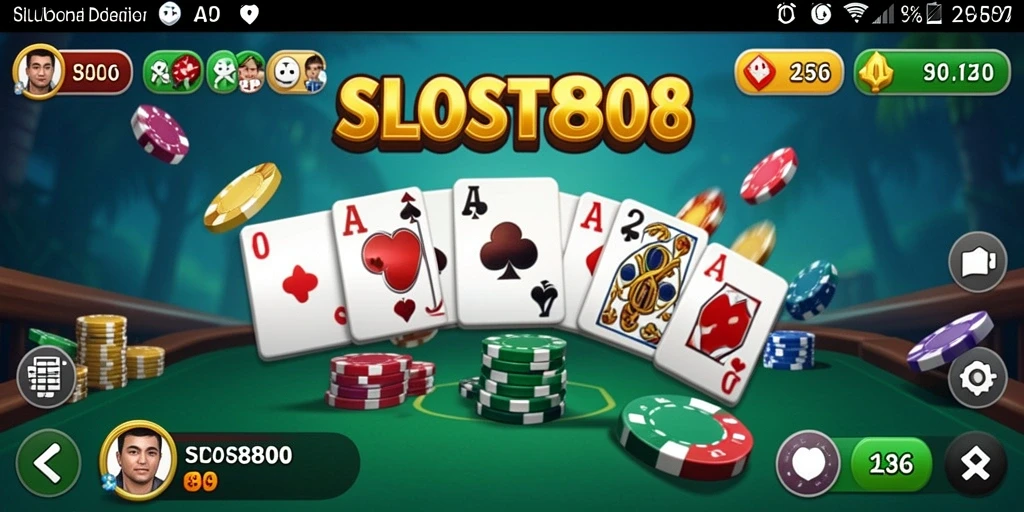 Screenshot gameplay SLOST8808 menampilkan aksi seru permainan Domino.