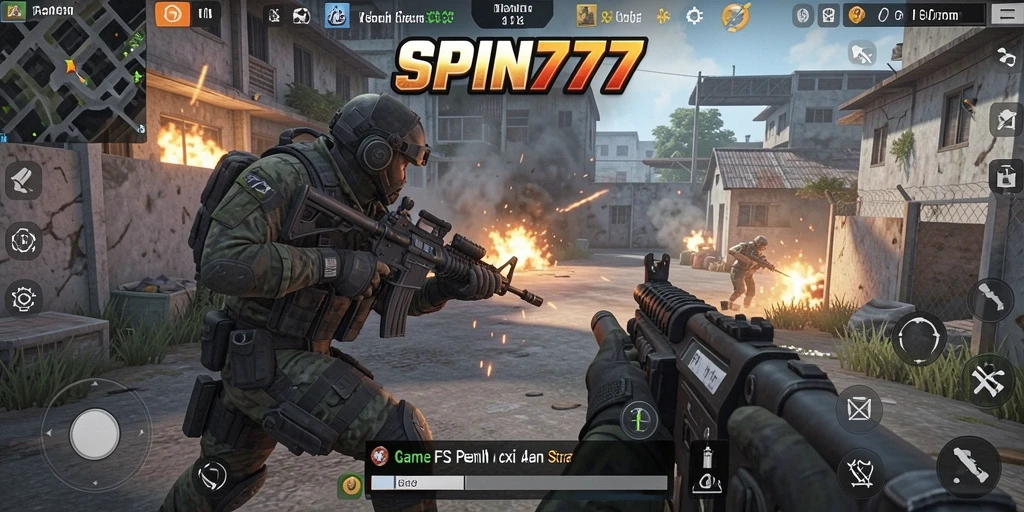Tampilan gameplay SPIN777 yang intens dan mendebarkan.