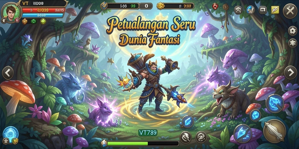 Tampilan gameplay seru di dunia petualangan VT789.